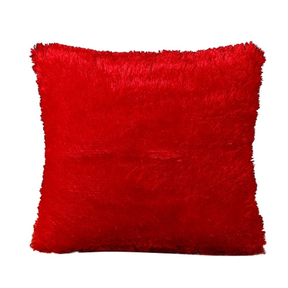 Soft Plush Solid Color Throw Pillow Home Sofa Decor